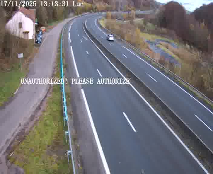 <h2>Webcam sur la D910 située dans la Côte des 4 vents. Vue orientée vers le bas, vers Saint-Avold.</h2>