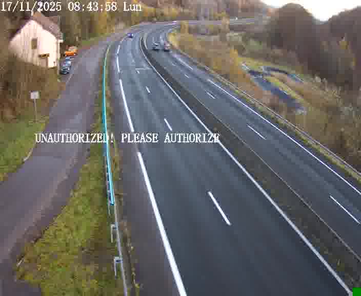 <h2>Webcam sur la D910 située dans la Côte des 4 vents. Vue orientée vers le bas, vers Saint-Avold.</h2>