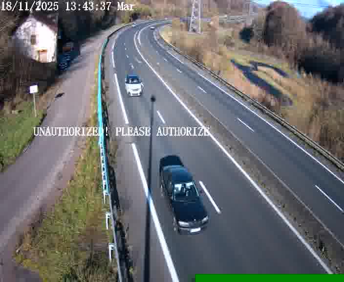 <h2>Webcam sur la D910 située dans la Côte des 4 vents. Vue orientée vers le bas, vers Saint-Avold.</h2>