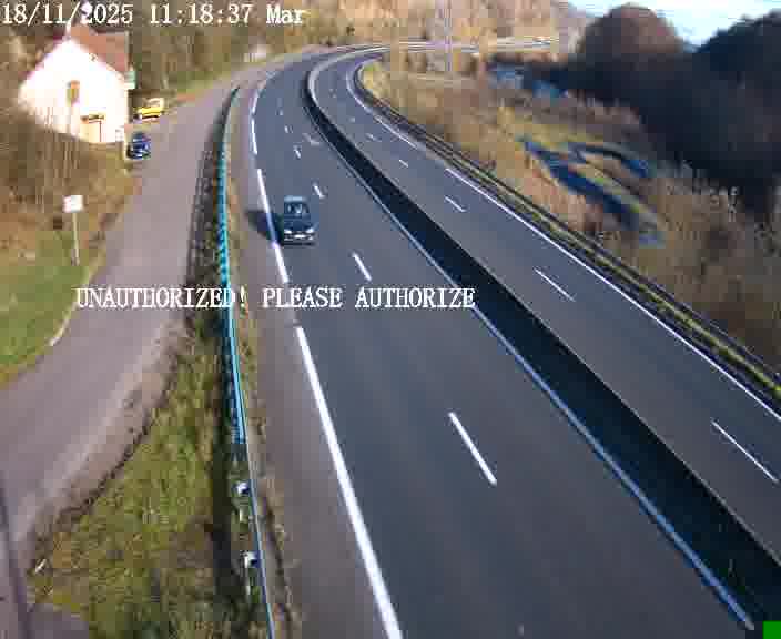 <h2>Webcam sur la D910 située dans la Côte des 4 vents. Vue orientée vers le bas, vers Saint-Avold.</h2>