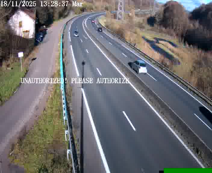 <h2>Webcam sur la D910 située dans la Côte des 4 vents. Vue orientée vers le bas, vers Saint-Avold.</h2>