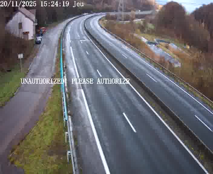 <h2>Webcam sur la D910 située dans la Côte des 4 vents. Vue orientée vers le bas, vers Saint-Avold.</h2>