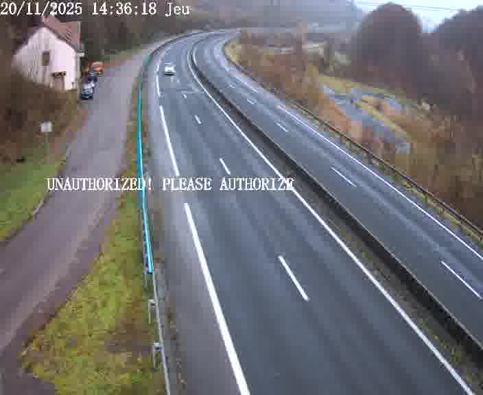 <h2>Webcam sur la D910 située dans la Côte des 4 vents. Vue orientée vers le bas, vers Saint-Avold.</h2>