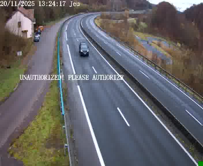 <h2>Webcam sur la D910 située dans la Côte des 4 vents. Vue orientée vers le bas, vers Saint-Avold.</h2>