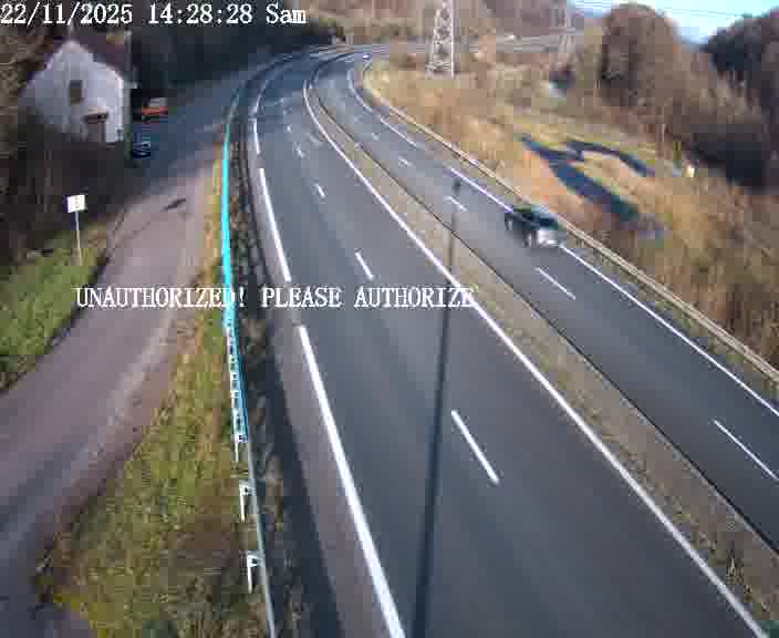 <h2>Webcam sur la D910 située dans la Côte des 4 vents. Vue orientée vers le bas, vers Saint-Avold.</h2>