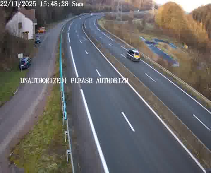 <h2>Webcam sur la D910 située dans la Côte des 4 vents. Vue orientée vers le bas, vers Saint-Avold.</h2>