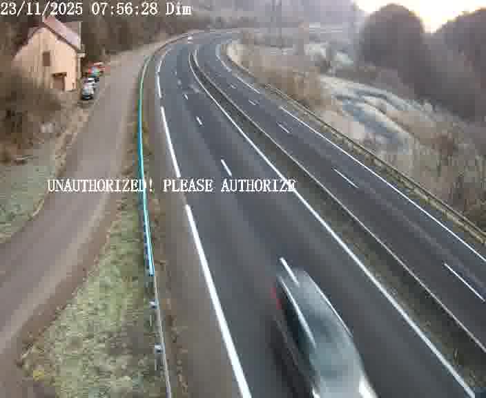 <h2>Webcam sur la D910 située dans la Côte des 4 vents. Vue orientée vers le bas, vers Saint-Avold.</h2>