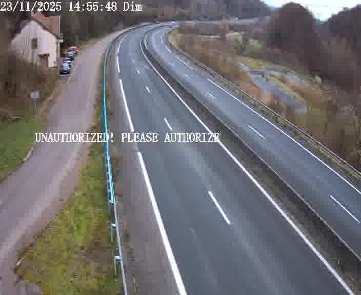 <h2>Webcam sur la D910 située dans la Côte des 4 vents. Vue orientée vers le bas, vers Saint-Avold.</h2>