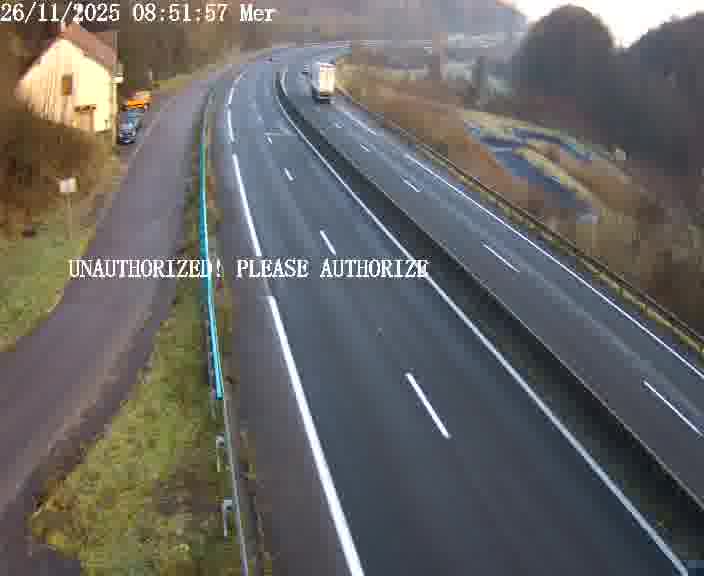 <h2>Webcam sur la D910 située dans la Côte des 4 vents. Vue orientée vers le bas, vers Saint-Avold.</h2>