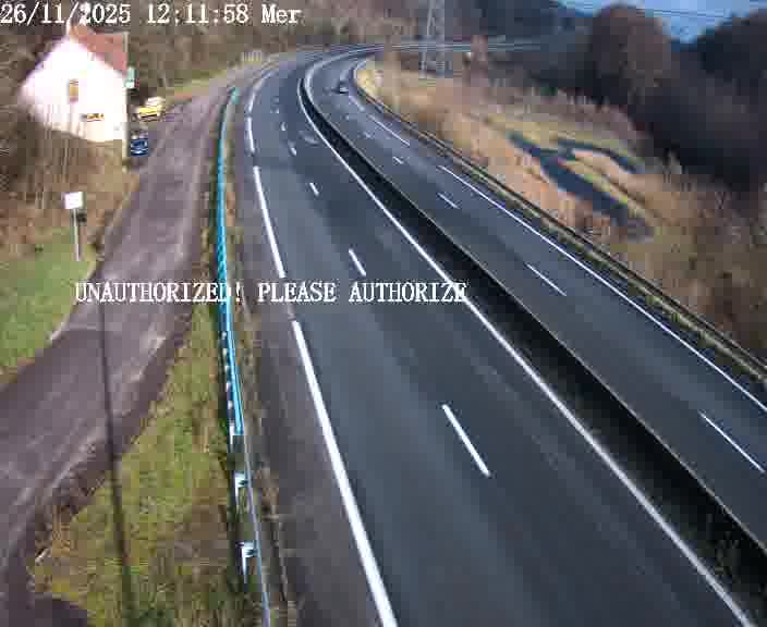 <h2>Webcam sur la D910 située dans la Côte des 4 vents. Vue orientée vers le bas, vers Saint-Avold.</h2>