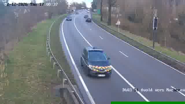 <h2>Webcam sur la D603 située à proximité de Saint-Avold. Vue orientée vers Macheren.</h2>