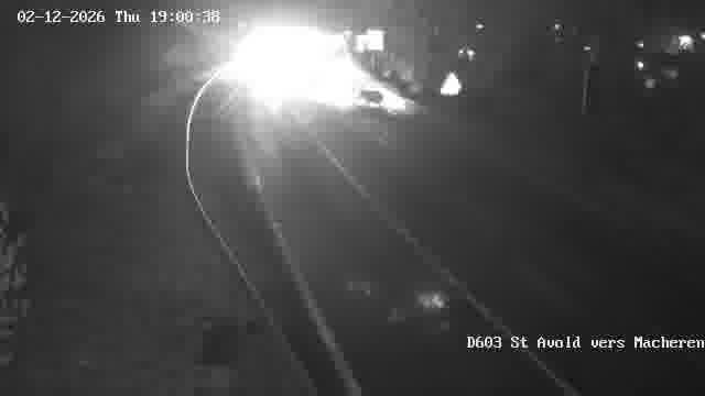 <h2>Webcam sur la D603 située à proximité de Saint-Avold. Vue orientée vers Macheren.</h2>