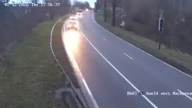 Webcam sur la D603 située à proximité de Saint-Avold. Vue orientée vers Macheren.