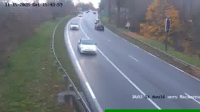 Webcam sur la D603 située à proximité de Saint-Avold. Vue orientée vers Macheren.
