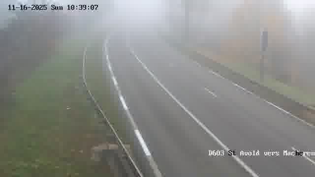 <h2>Webcam sur la D603 située à proximité de Saint-Avold. Vue orientée vers Macheren.</h2>