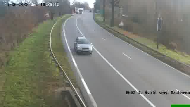 <h2>Webcam sur la D603 située à proximité de Saint-Avold. Vue orientée vers Macheren.</h2>