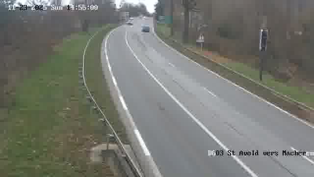 <h2>Webcam sur la D603 située à proximité de Saint-Avold. Vue orientée vers Macheren.</h2>