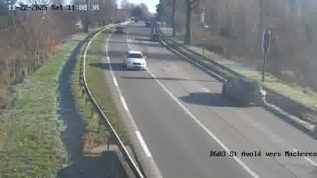 <h2>Webcam sur la D603 située à proximité de Saint-Avold. Vue orientée vers Macheren.</h2>