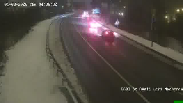 Webcam sur la D603 située à proximité de Saint-Avold. Vue orientée vers Macheren.