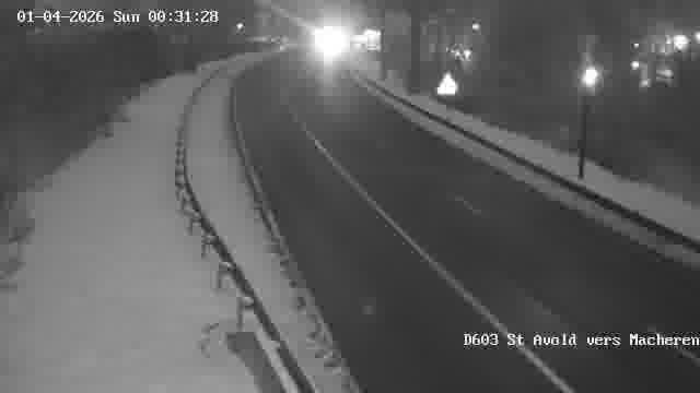 Webcam sur la D603 située à proximité de Saint-Avold. Vue orientée vers Macheren.