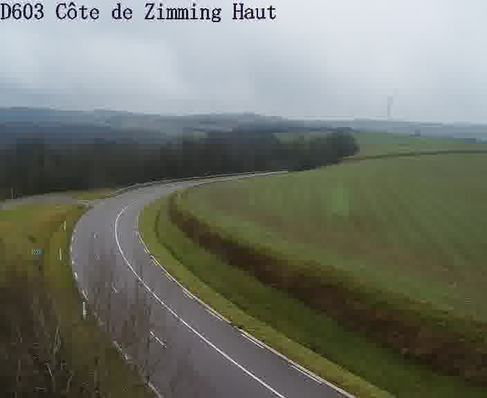 <h2>Webcam sur la D603 située en haut de la Côte de Zimming. Vue orientée vers Saint-Avold.</h2>