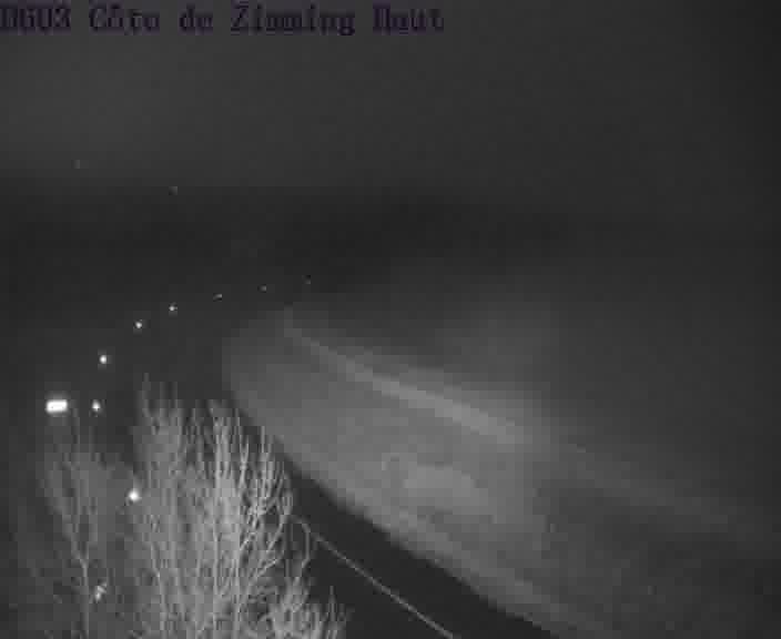 Webcam sur la D603 située en haut de la Côte de Zimming. Vue orientée vers Saint-Avold.
