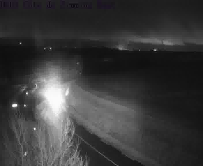 Webcam sur la D603 située en haut de la Côte de Zimming. Vue orientée vers Saint-Avold.