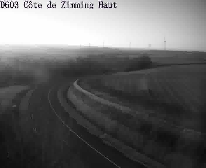 <h2>Webcam sur la D603 située en haut de la Côte de Zimming. Vue orientée vers Saint-Avold.</h2>