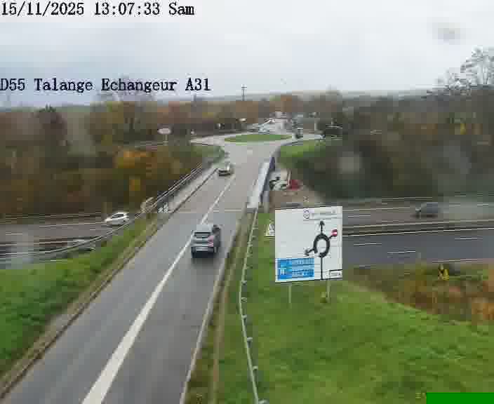 <h2>Webcam sur la D55 à Talange au niveau du pont surplombant l'A31 (sens droite-gauche vers Luxembourg). Vue orientée vers Ay-sur-Moselle.</h2>