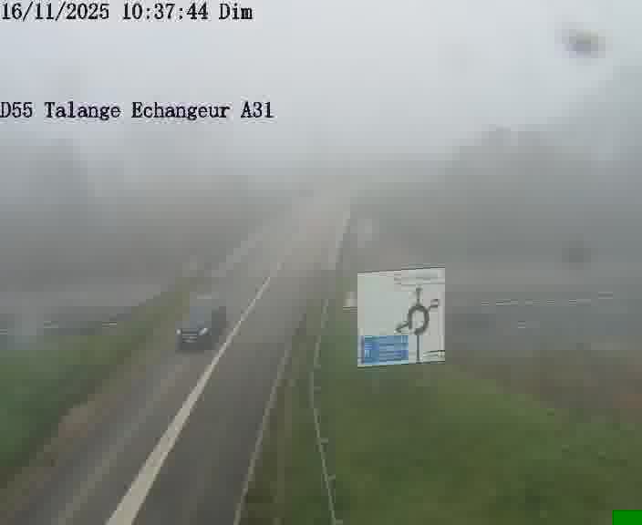 <h2>Webcam sur la D55 à Talange au niveau du pont surplombant l'A31 (sens droite-gauche vers Luxembourg). Vue orientée vers Ay-sur-Moselle.</h2>