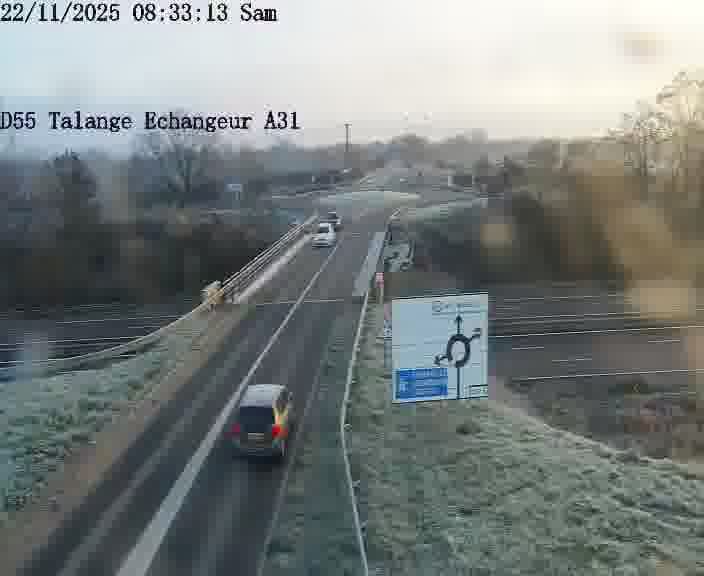 <h2>Webcam sur la D55 à Talange au niveau du pont surplombant l'A31 (sens droite-gauche vers Luxembourg). Vue orientée vers Ay-sur-Moselle.</h2>