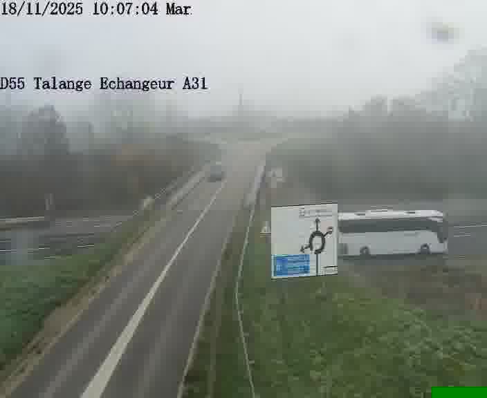 <h2>Webcam sur la D55 à Talange au niveau du pont surplombant l'A31 (sens droite-gauche vers Luxembourg). Vue orientée vers Ay-sur-Moselle.</h2>