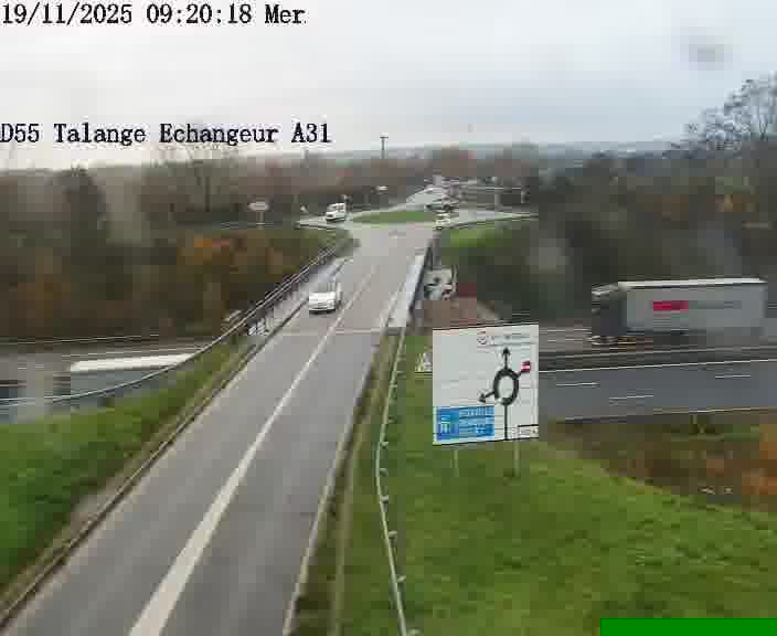 <h2>Webcam sur la D55 à Talange au niveau du pont surplombant l'A31 (sens droite-gauche vers Luxembourg). Vue orientée vers Ay-sur-Moselle.</h2>