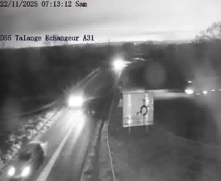 <h2>Webcam sur la D55 à Talange au niveau du pont surplombant l'A31 (sens droite-gauche vers Luxembourg). Vue orientée vers Ay-sur-Moselle.</h2>