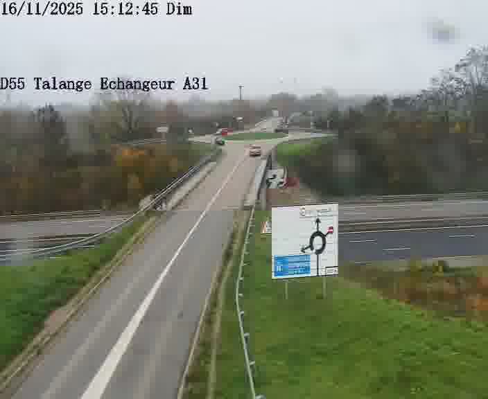 <h2>Webcam sur la D55 à Talange au niveau du pont surplombant l'A31 (sens droite-gauche vers Luxembourg). Vue orientée vers Ay-sur-Moselle.</h2>