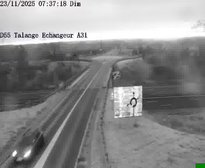 <h2>Webcam sur la D55 à Talange au niveau du pont surplombant l'A31 (sens droite-gauche vers Luxembourg). Vue orientée vers Ay-sur-Moselle.</h2>