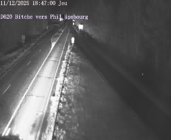 <h2>Webcam sur la D620, sur le contournement de Bitche. Vue orientée vers Philippsbourg</h2>