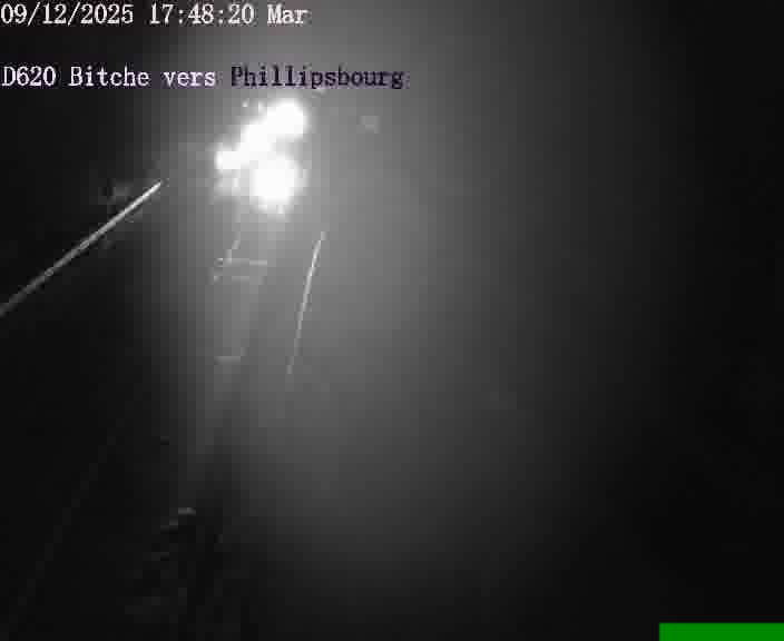 <h2>Webcam sur la D620, sur le contournement de Bitche. Vue orientée vers Philippsbourg</h2>