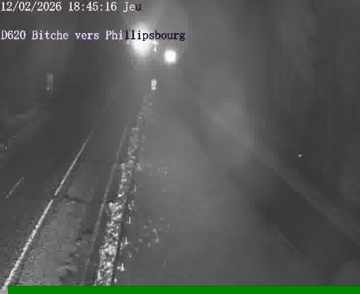 <h2>Webcam sur la D620, sur le contournement de Bitche. Vue orientée vers Philippsbourg</h2>