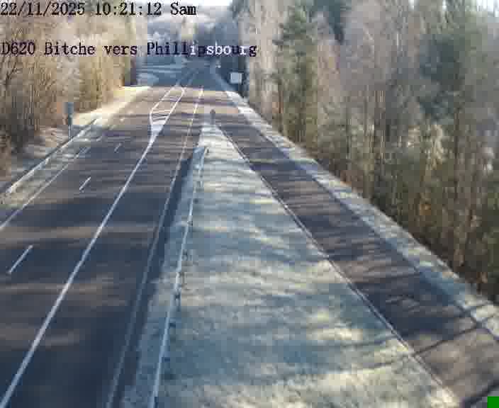 <h2>Webcam sur la D620, sur le contournement de Bitche. Vue orientée vers Philippsbourg</h2>