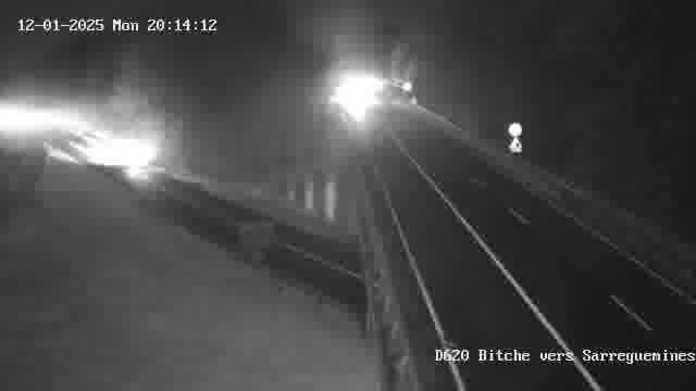 <h2>Webcam sur la D620, sur le contournement de Bitche. Vue orientée vers Sarreguemines</h2>