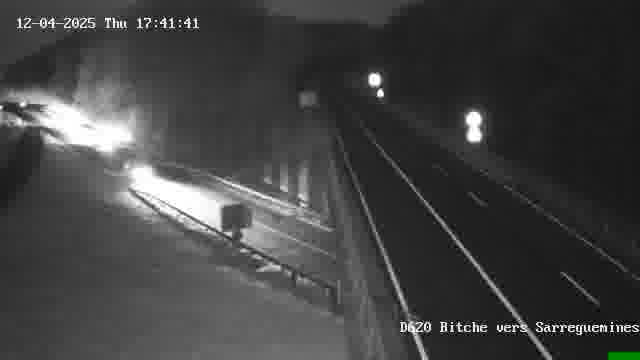 <h2>Webcam sur la D620, sur le contournement de Bitche. Vue orientée vers Sarreguemines</h2>