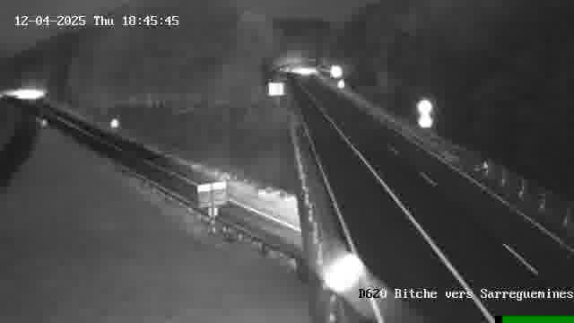 <h2>Webcam sur la D620, sur le contournement de Bitche. Vue orientée vers Sarreguemines</h2>