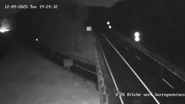 <h2>Webcam sur la D620, sur le contournement de Bitche. Vue orientée vers Sarreguemines</h2>