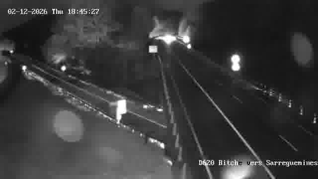 <h2>Webcam sur la D620, sur le contournement de Bitche. Vue orientée vers Sarreguemines</h2>