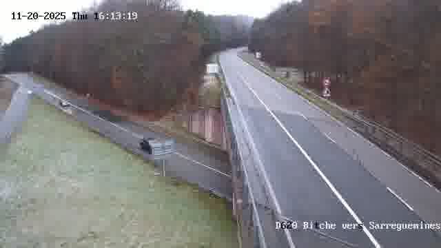 <h2>Webcam sur la D620, sur le contournement de Bitche. Vue orientée vers Sarreguemines</h2>
