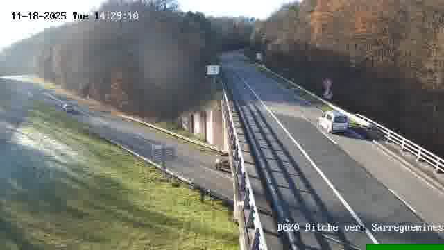 <h2>Webcam sur la D620, sur le contournement de Bitche. Vue orientée vers Sarreguemines</h2>