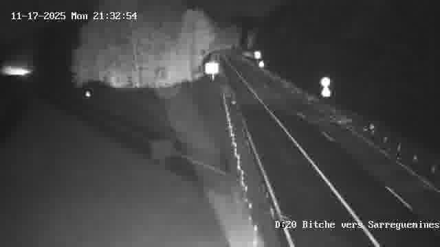 <h2>Webcam sur la D620, sur le contournement de Bitche. Vue orientée vers Sarreguemines</h2>