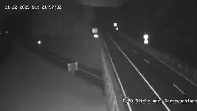 <h2>Webcam sur la D620, sur le contournement de Bitche. Vue orientée vers Sarreguemines</h2>