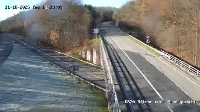 <h2>Webcam sur la D620, sur le contournement de Bitche. Vue orientée vers Sarreguemines</h2>